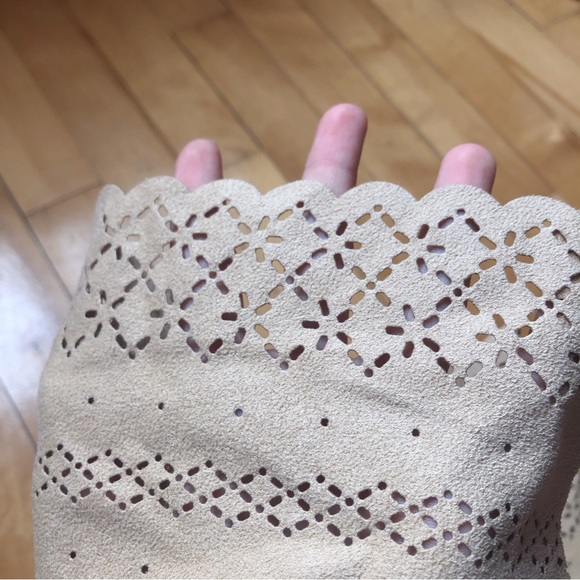 Top size UK 16 USA 12 EUR 44 tan beige Brown cream hippie summer - Picture 7 of 10